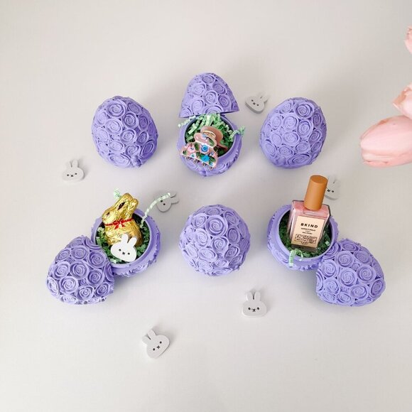 Rose-Covered Easter Eggs โ Handcrafted Party Favors, Spring Decor, Wedding Gifts - Picture 5 of 11